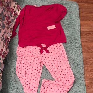 Christian Siriano Red and Pink Pajama Set